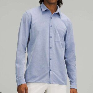 Lululemon Men's Oxford Long Sleeve Performance Shirt w/ Pocket Blue Size Small
